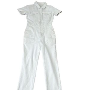 Good American White Denim Jumpsuit. New With Tags. Size 2